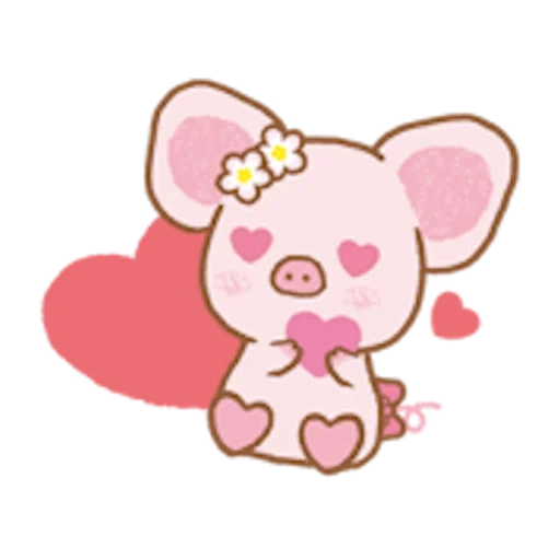kawaii pig, cerdo de sichuan, pintura linda de kawai, pequeña pintura de kawai, dibujo de cerdo de sichuan