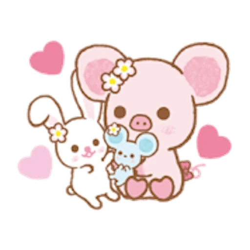 sanrio, kavai's picture, kawai bear gif, hello kitty cinnamoroll, sketch of sichuan pig