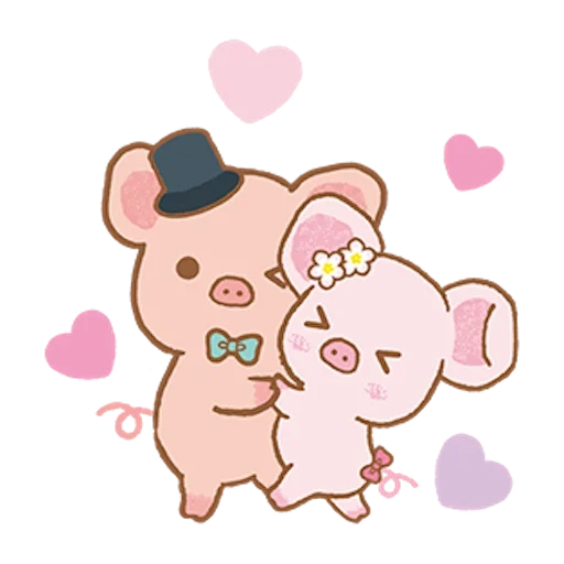 le cochon est doux, dessins mignons, animaux mignons, dessins kawaii mignons, beaux dessins de dessins