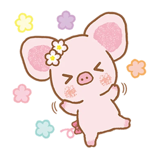 mini-cochon, cochon kawaii, beaux cochons kawaii, dessins kawaii mignons, petits dessins kawaii