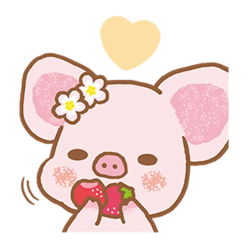 pigukawai, cute pig kavai, lovely kavai paintings, little kavaj painting, sketch of sichuan pig