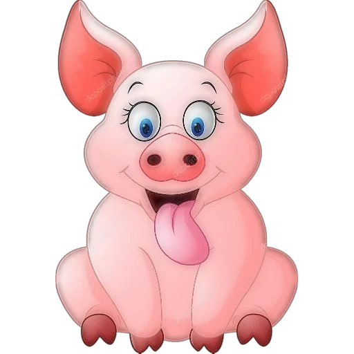 ei, porco, porco de desenho animado, cartoon porquinho legal