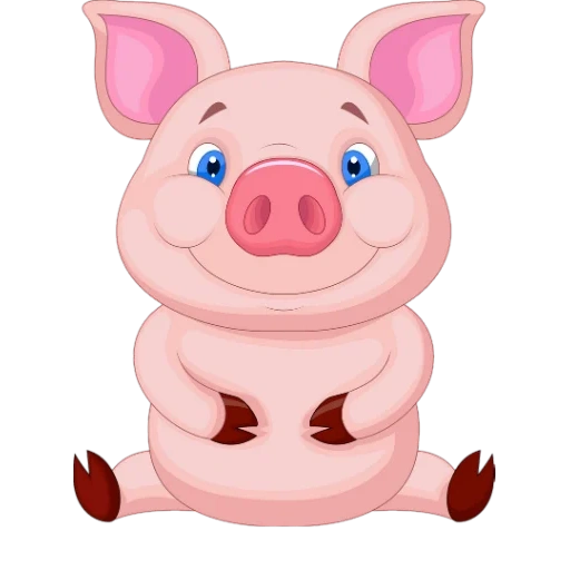 disegno del raccoglitore, maiale per bambini, maiale, maiale cartone animato, maialino da cartone animato