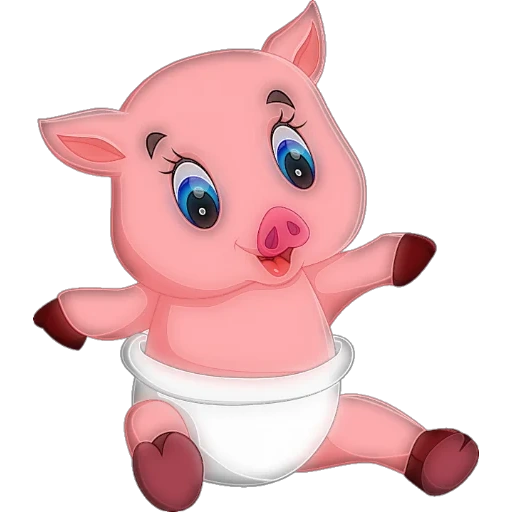 cartoon de cochon, piggy cartoon, piggy cartoon, cartoon de porcelet rose