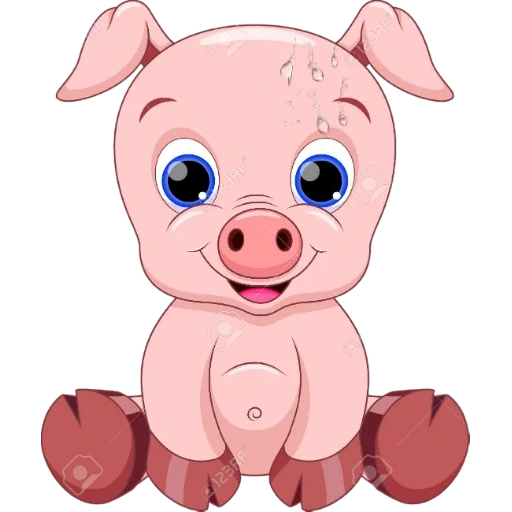 piggy cartoon, motif de porcelet, cochon de dessin animé, piggy cartoon, cochon de dessin animé piggy