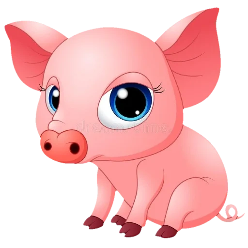 rose porc, piggy cartoon, cartoon de cochon, piggy cartoon, cochon de dessin animé piggy