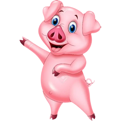 piggy, piggy piggy, piggy cartoon, le petit cochon regarde dehors