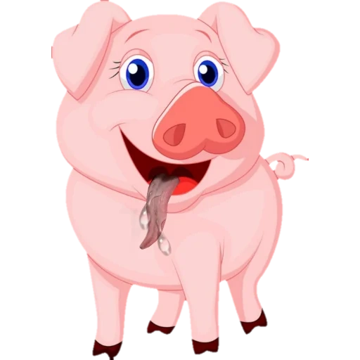 cartoon porco, cartoon porco, cartoon porco, porco de desenho animado feliz
