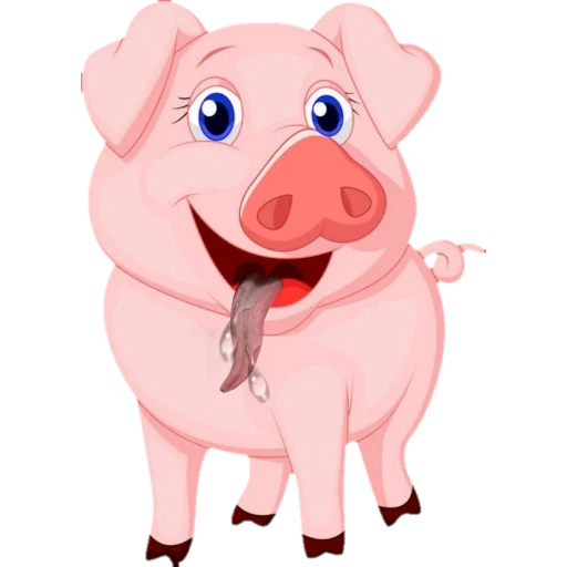 cartoon de cochon, piggy cartoon, piggy cartoon, cochon de dessin animé joyeux