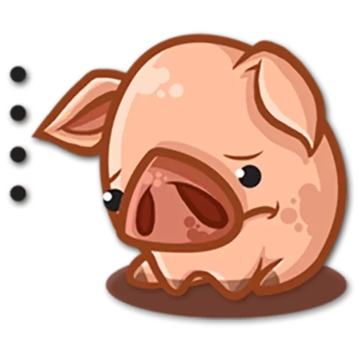 porcs, café de porc, emoticône de sanglier, piggy piggy, cochon de dessin animé