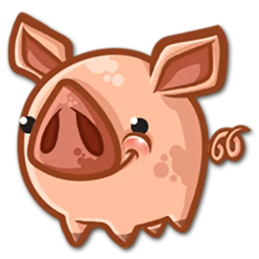 porcs, piggy, tête de porc, emoticône de sanglier