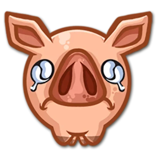 cerdo, cara de cerdo, símbolo de expresión de jabalí