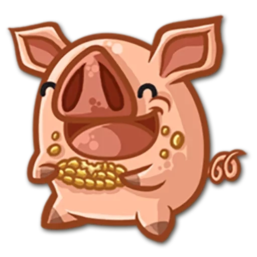 cerdo, cara de cerdo, símbolo de expresión de jabalí, cerdo cerdo