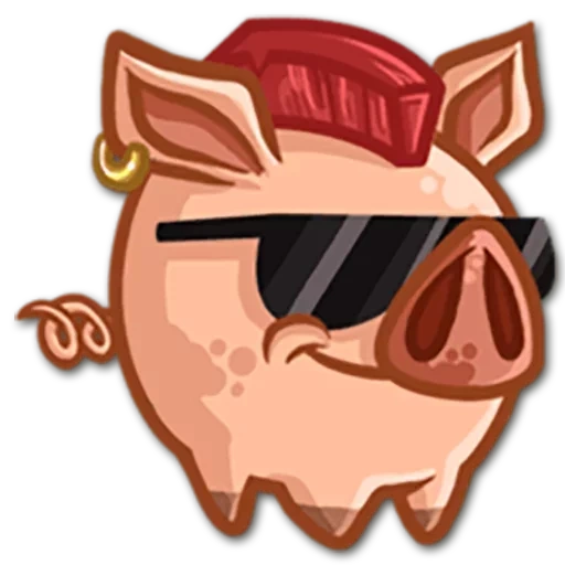 cerdo, captura de pantalla, símbolo de expresión de jabalí
