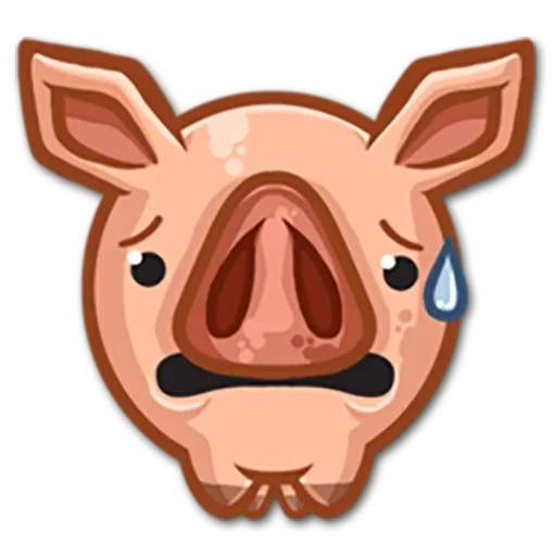 cerdo, cara de cerdo, símbolo de expresión de jabalí