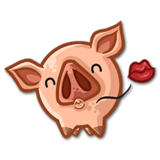 porcs, tête de porc, emoticône de sanglier, piggy piggy, cochon de dessin animé