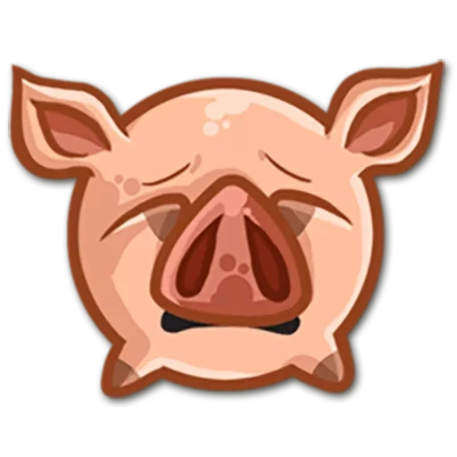 porco, porco malvado, rosto de porco, símbolo de expressão de javali