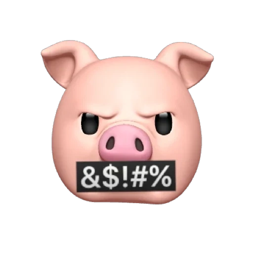 cerdo, cerdos malvados, cerdo de emoji, emoji piggy, animoji kaban