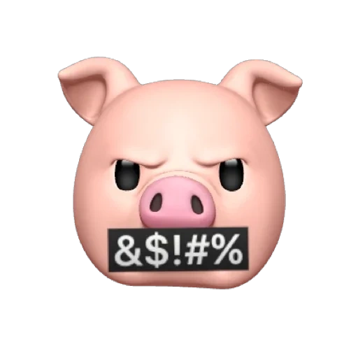 babi, babi jahat, babi emoji, piggy emoji, animoji kaban