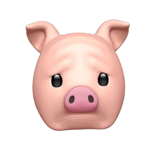 piggy en colère, cochon d'expression, cochon d'expression, kaban animoji, expression de morve