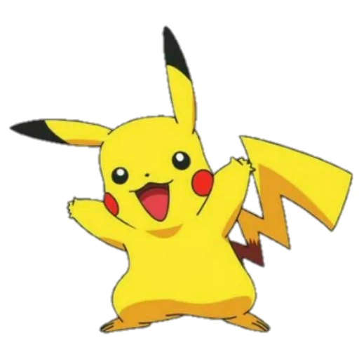 pikachu, pokemon, pikachu pokemon, pikachu with a white background, pikachu the effect of the mandel