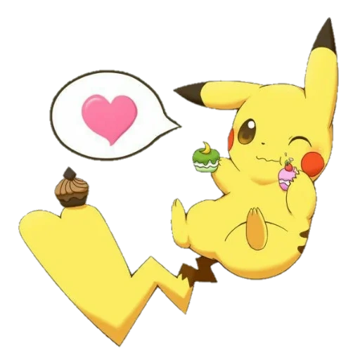 pikachu, pikachu nyashka, pikachu render, liebe pikachu skizzen, kawaii sticker pikachu