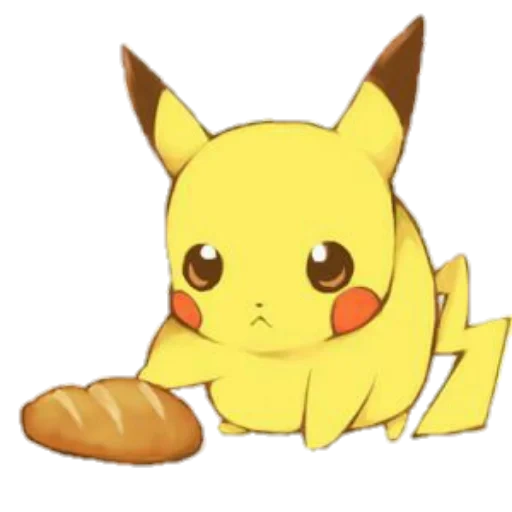 pikachu, o nariz é colhido, pikachu sryzovka, anime pokemon pikachu, anime chibi pikachu pokemon
