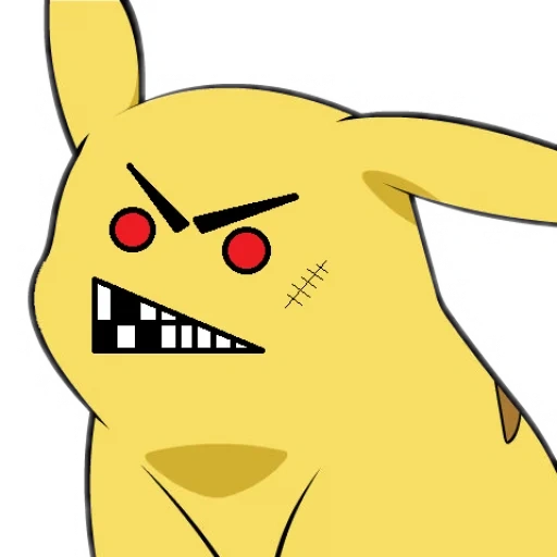 pikachu, pikachu meme, yaranayka pikachu, stubbed picachu, pikachu feis without a background