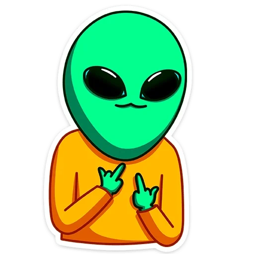 cornichon, personnages, dessin extraterrestre, extraterrestre de cornichon, alien sur la terre avec l'inscription de la porte