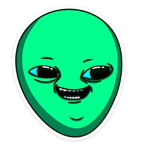 essiggurke, ein außerirdischer kopf, grüner alien, ripndip alien