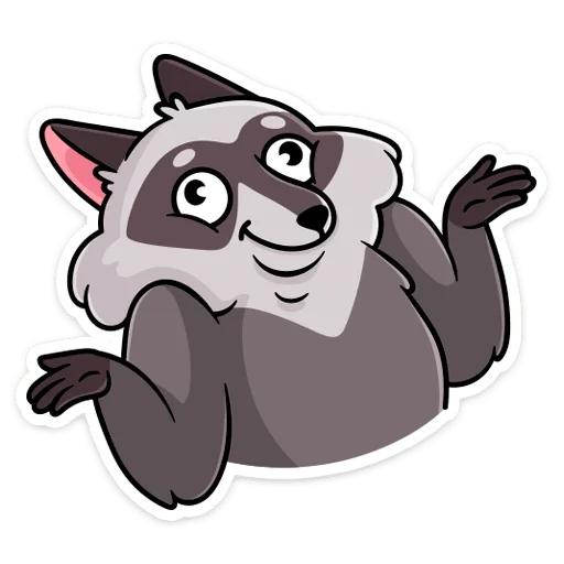 stiker pilfi, sistem raccoon pilfi, sistem rakun, stiker telegram rakun babi lucu, stiker telegram