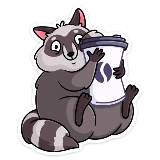 stiker pilfi, sistem raccoon, raccoon pilfi, stiker telegram, kartun raccoon