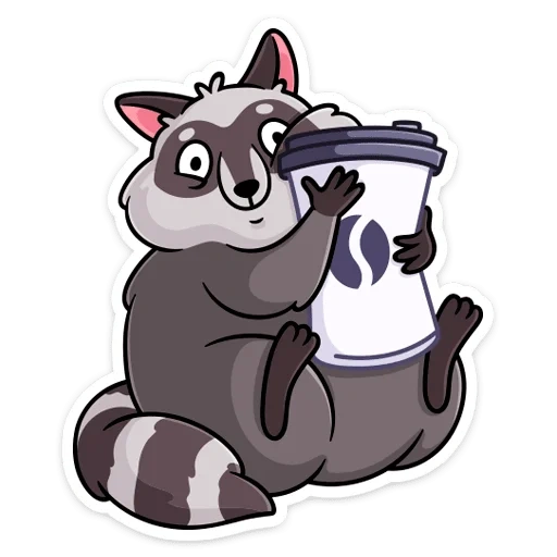 pegatinas pilfi, sistemas raccoon, raccoon pilfi, telegram stickers, raccoon dibujos animados