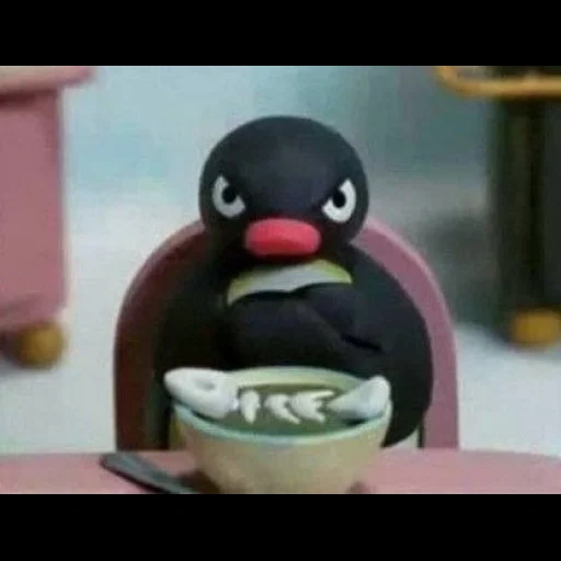 prolongada, noot noot, pingu está enojado, pingu enojado, pingüino ofendido