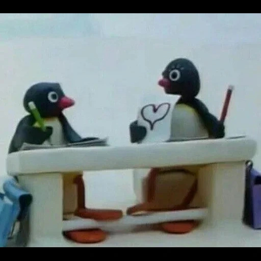 prolongada, caricatura de ping, pingu 2002 mamá, dibujos animados sobre pingüinos, pingu termina el trabajo