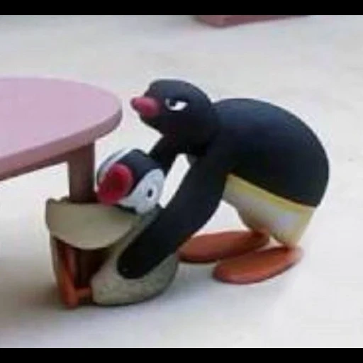 pingu, pingu 1980, babá de pingus, pingu adora inglês, pingu pingu foge de casa