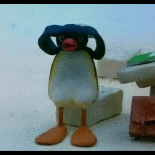 prolongada, pingu 1986, carlos potato waldes, ping de pingüino de dibujos animados, caricatura de pingi pingi