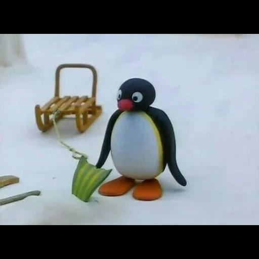 pingu, pingu 2006, pingu heureux, dessin animé, pingouin de pâte à plastic