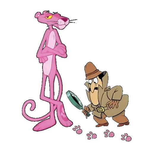 panthère rose, vatsap rose, détective de pink panther, série animée pink panther