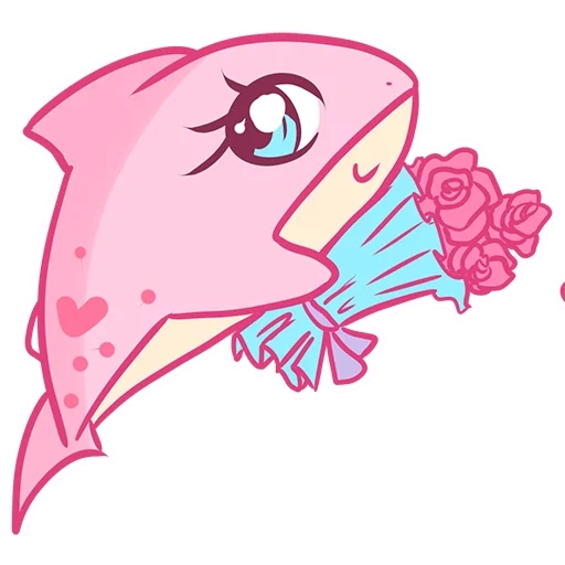 estilista de tubarão rosa, tubarão rosa, desenho animado de tubarão rosa, adesivo de tubarão, adesivos rosa