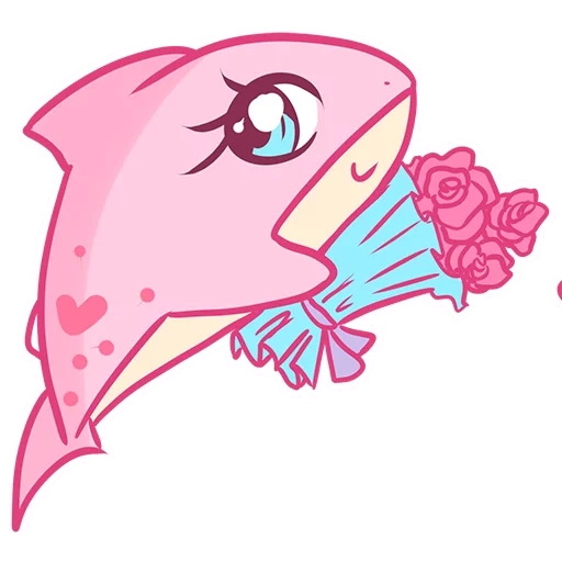 pink shark styker, pink shark, pink shark cartoon, shark sticker, pink stickers