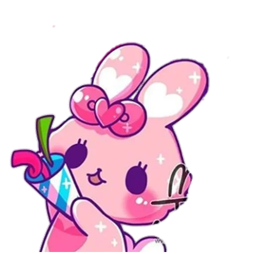 bunny pink sticker, autocollants rose lapin, autocollants roses, autocollants misis banny rose, autocollants bunnies