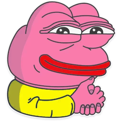 pepe, pepe toad, pepe patrick, pepe merah muda, the frog pepe berwarna merah muda