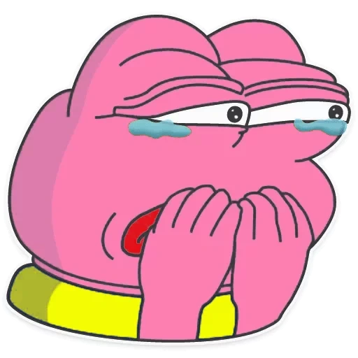 pepe, pink pepe, rare pepe pink, pepe the pink toad, toad pepe is sad