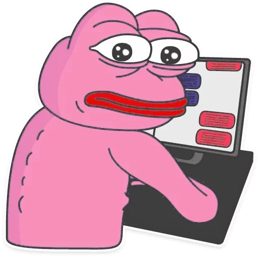 pepe, pepe merah muda, pepe frog, pink toad pepe, pink pepe creed oleh samulo