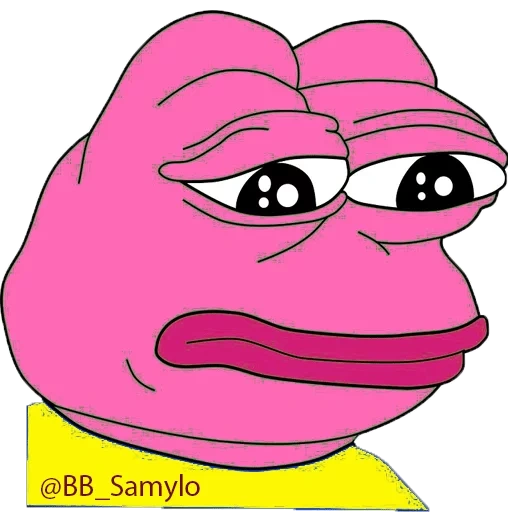 pepe, pepe yang marah, pepe merah muda, the frog pepe berwarna merah muda, pink pepe creed oleh samulo