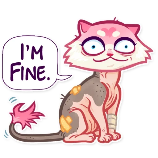 pegatina rosa gato, vapores gatos, telegramas de pegatinas de gato, sticker cat, spks stickers para vltsap