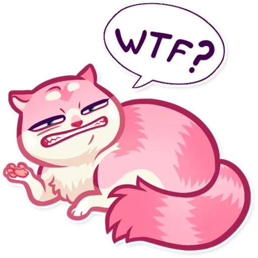 stickers of the cat, styler pink cat, vk cats, telegram stickers, stickers