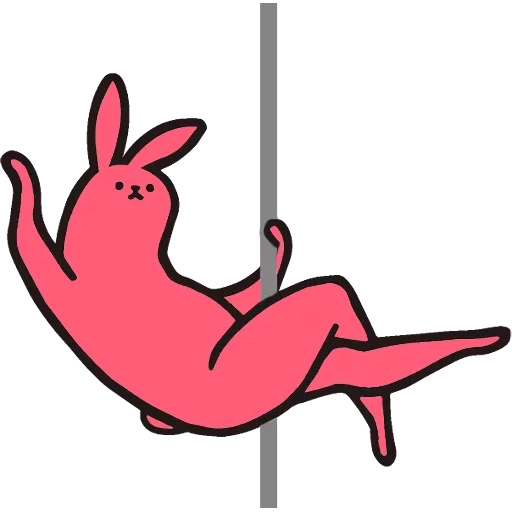 pink rabbit rabbit, pegatina de conejo, palegas rosas