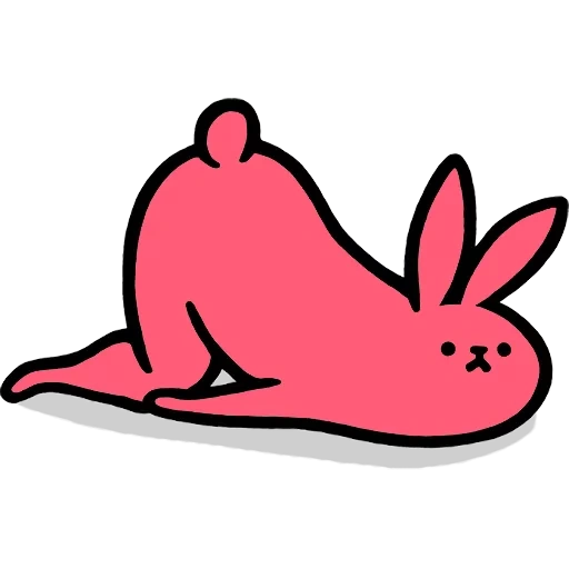 coniglio rosa, coniglio, adesivo di coniglio, coniglio rosa